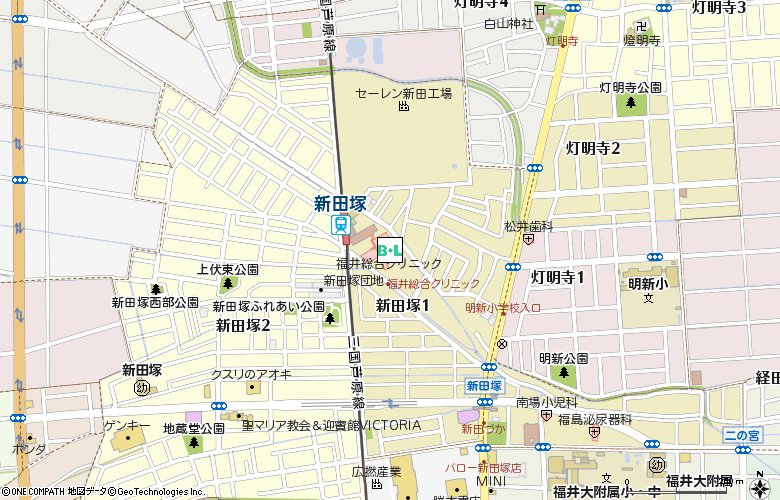 福井メディカル付近の地図